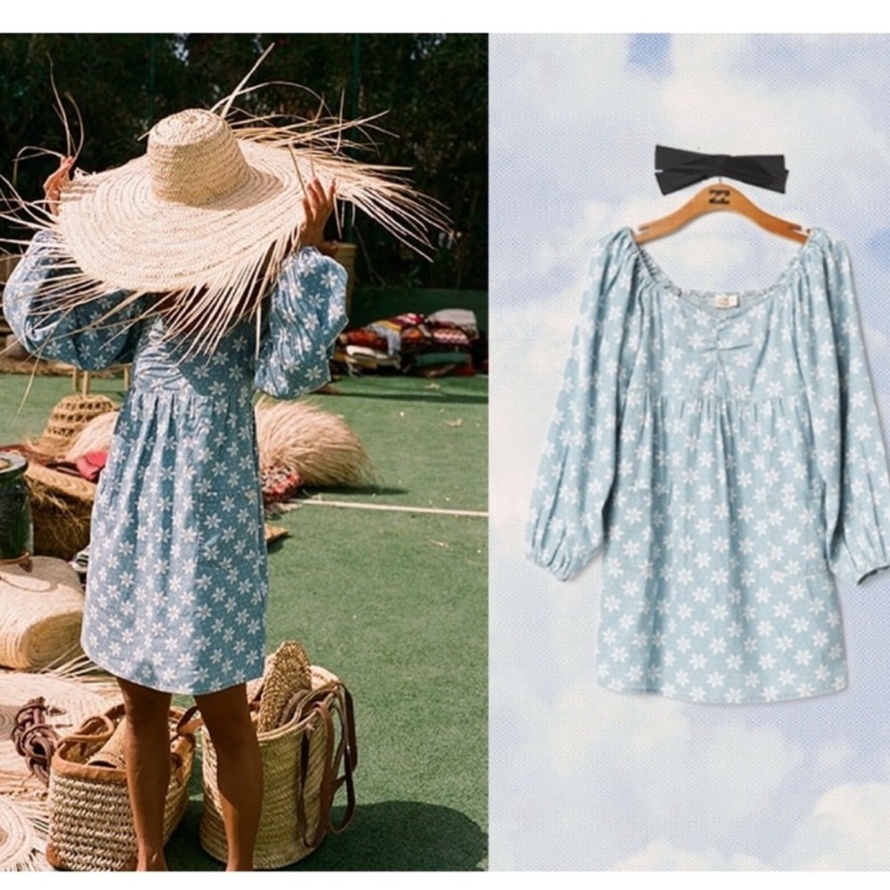 🌼☀️ BILLABONG ☀️🌼 Wrangler x Just A Dream Babydoll Dress - Picture 2 of 11